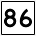 State Route 86 marker