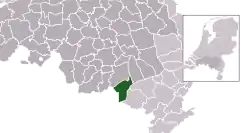 Highlighted position of Cranendonck in a municipal map of North Brabant
