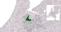 Highlighted position of Stichtse Vecht in a municipal map of Utrecht