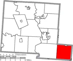 Location of Salt Creek Township in Pickaway County