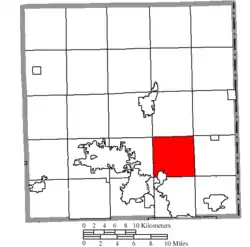 Location of Vienna Township in Trumbull County