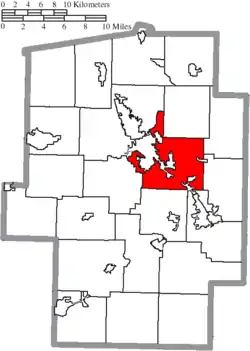 Location of Goshen Township in Tuscarawas County