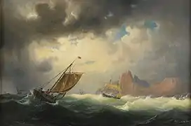 Ship on a Stormy Ocean