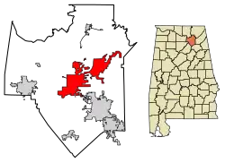 Location in Marshall County, Alabama