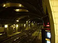 Tracks used to reverse trains south of the station