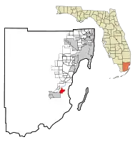 Location in Miami-Dade County and the state of Florida
