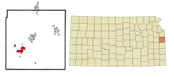 Location within Miami County and Kansas