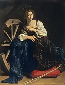 Caravaggio, Saint Catherine of Alexandria, oil on canvas, 173 x 133&nbsp;cm, Museo Thyssen-Bornemisza, Madrid
