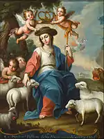 The divine shepherdess, around 1760