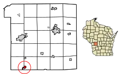 Location of Cashton in Monroe County, Wisconsin.