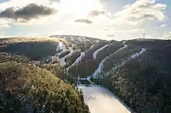 Aerial View of Montage Mountain in Scranton, Pennsylvania