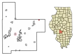 Location in Montgomery County, Illinois