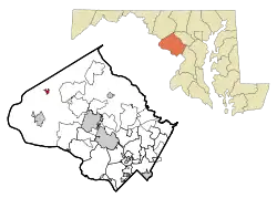 Location of Barnesville, Maryland