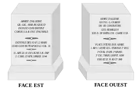 The two faces of the monument with their inscriptions