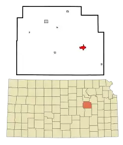 Location within Morris County and Kansas