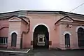 The entrance to the original roundhouse of the Nikolaev Railway at the locomotive depot at Moskovsky railway station. The roundhouse dates from the 1850s.