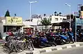 A motorbike rental shop