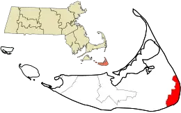 Location in Nantucket County and the state of Massachusetts.