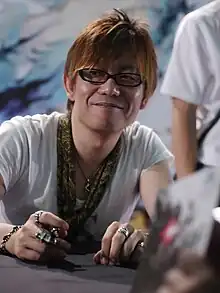 Producer Naoki Yoshida at the 2013 Japan Expo in Paris.