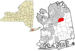 Location in Nassau County and the state of New York
