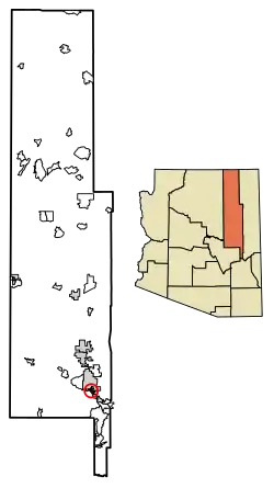 Location of Wagon Wheel in Navajo County, Arizona.