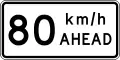 (TW-1B3(80) Road works speed limit ahead - 80&nbsp;km/h