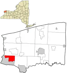 Location in Niagara County and the state of New York.