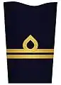 Sleeve insignia on innerkavaj m/48 ("inner jacket m/48") for a captain.(2003–present)