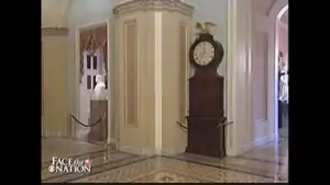 Photo Excerpt of The Ohio Clock from the October 13, 2013 television broadcast of Face The Nation on the Columbia Broadcasting System (CBS)