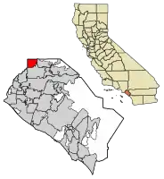 Location of La Habra in Orange County, California