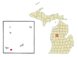 Location of Hersey, Michigan