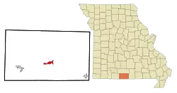 Location of Gainesville, Missouri