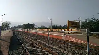 New revamped look of the Palani Railway Station Platform leading towards Dindigul Jn