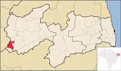 Location in Paraíba state