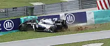 Pastor Maldonado crash during Malaysian Grand Prix second (Friday) practice session, 8 April 2011