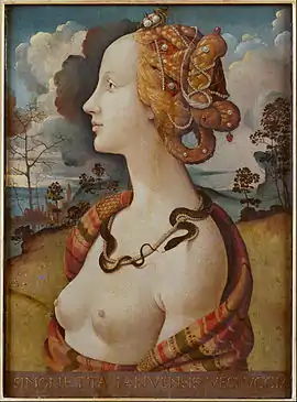 Portrait of Simonetta Vespucci (c.&nbsp;1480) by Piero di Cosimo