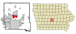 Location of Saylorville, Iowa