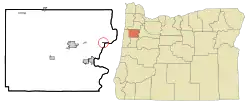 Location of Eola, Oregon