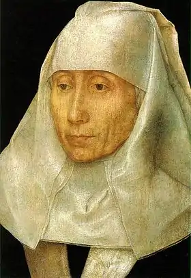 Hans Memling, Portrait of an Old Woman * (c. 1468–70), 25.6 x 17.7 cm.