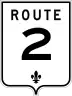 Route 2 marker