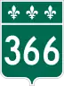 Route 366 marker