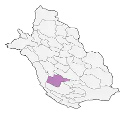Location of Qir and Karzin County in&nbsp;Fars&nbsp;province