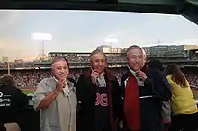 Red Sox fans with Jerry Remy masks at Fenway Park, June 24, 2008