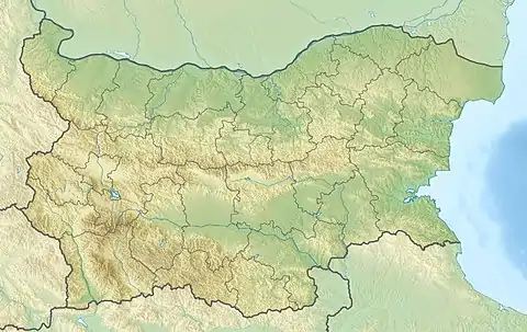 Map showing the location of Orlova Chuka Cave