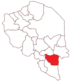 Location of Rudbar-e Jonubi County in&nbsp;Kerman&nbsp;province