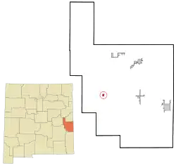 Location of Elida, New Mexico