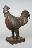 Rooster figure; 18th century; brass; overall: 45.4&nbsp;cm (177⁄8 in.); Metropolitan Museum of Art