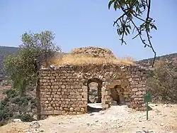 Maqam for Sheikh el-Kuweiyis ("the pretty sheikh") in 2010, located south-southwest of the village site