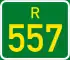 Regional route R557 shield