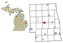 Location of Sandusky, Michigan